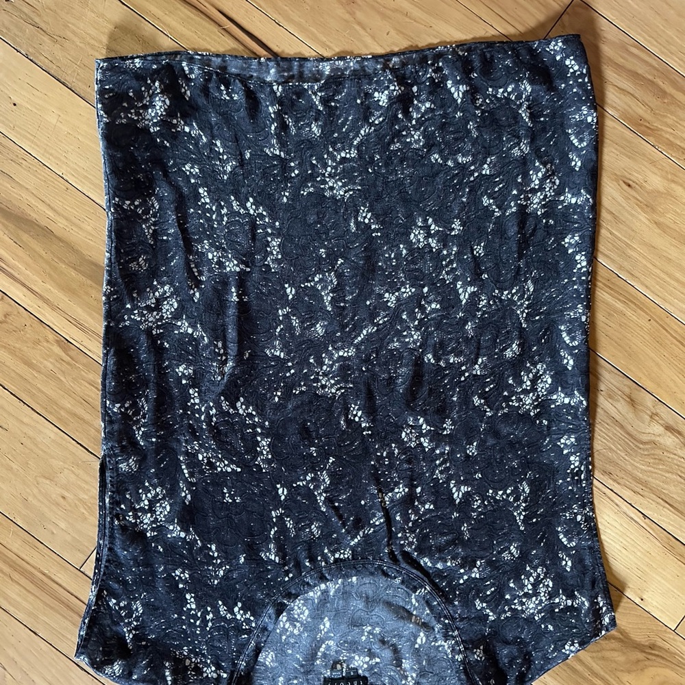Theory Black and White Silk Blouse